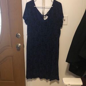 Torrid dark blue skull skater dress